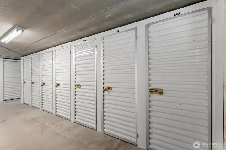 one of two secure garage storage spaces for all of your water toys, bikes, seasonal items. one of two secure garage storage spaces for all of your water toys, bikes, seasonal items.