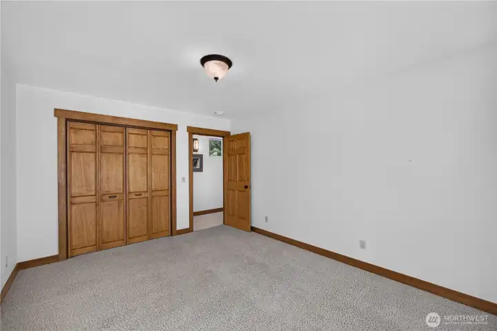 One of the large upstairs bedrooms has a walk-in closet. One of the large upstairs bedrooms has a walk-in closet.