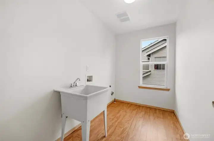 Upstairs laundry room