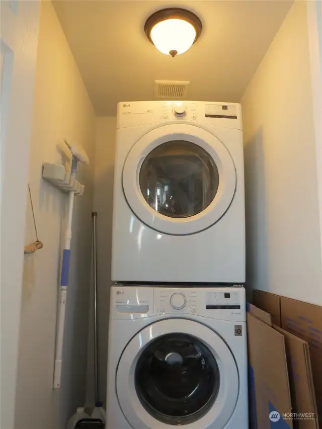 LAUNDRY IS LOCATED ON THE FIRST FLOOR WITH STACKABLE WASHER & DRYER!