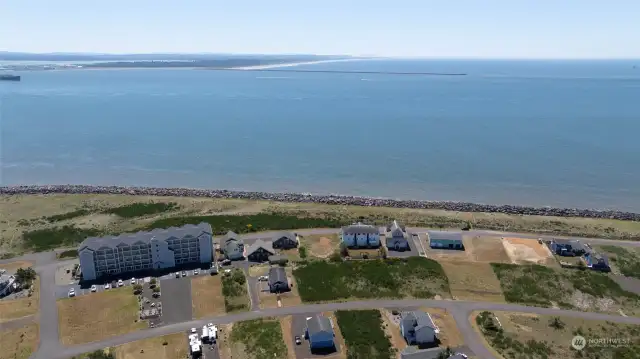 THE HOME IS THE THIRD FROM THE RIGHT OF THE CONDOS SHOWING THE WESTPORT JETTY AN OCEAN!