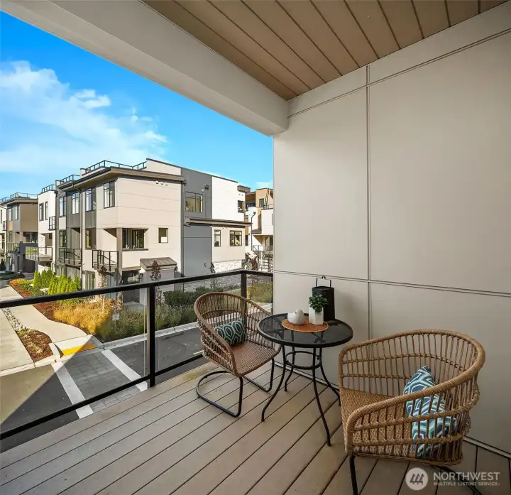 Deck off of kitchen main floor