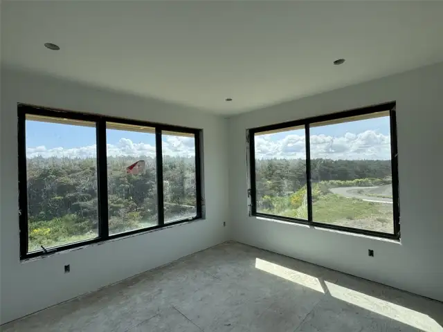 Huge windows throughout the house