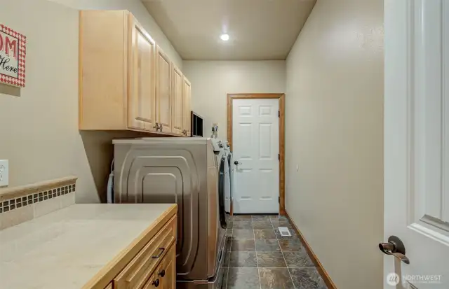 Laundry room with garage access