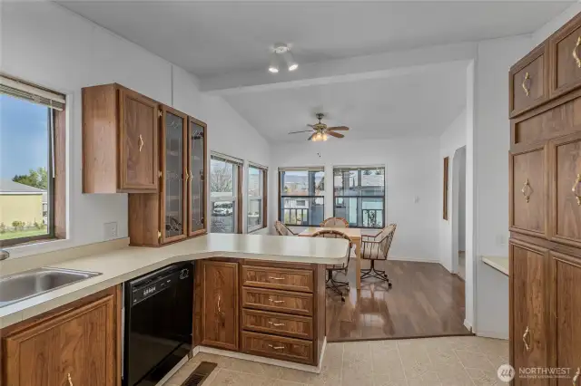 Kitchen looking to Dining room