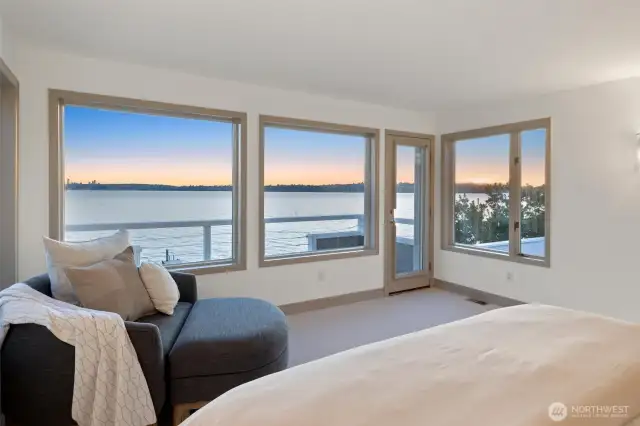 A sun-drenched sanctuary with dreamy views—this upper-level primary suite is pure bliss.