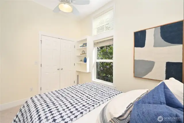 Second bedroom offers another very large closet.