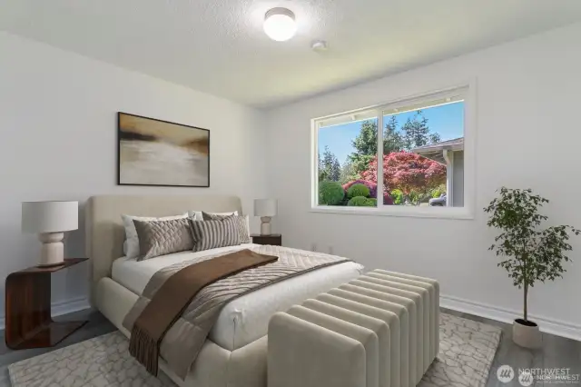 Secondary bedroom with northern facing windows