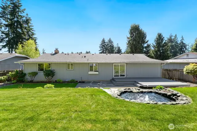 Single story living with low maintenance yard