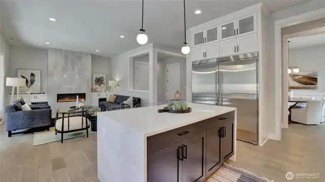 From this kitchen angle you can get a great feel for the open space.