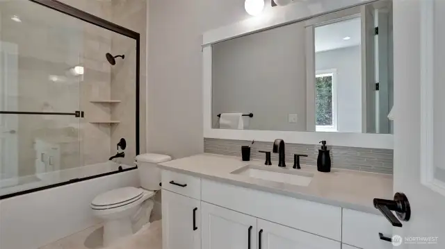 Private bath off of your guest suite; perfect for out of town guests or multi-generational living.