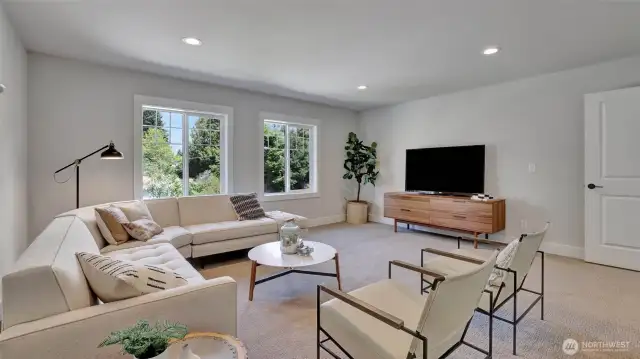This would be a great space for a media room, play room or convert into a larger home office.