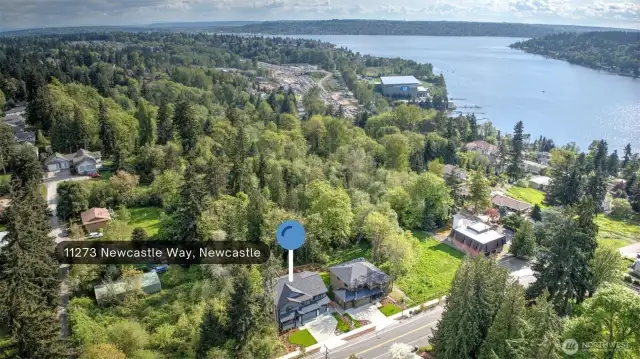Soaring view of the home and the sought after Newcastle neighborhood.