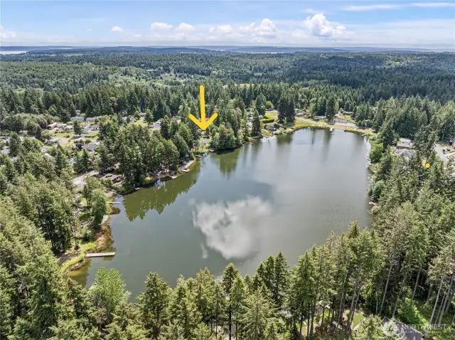 Located on a premier lot, the home is situated on the road that encircles the lake.  Palmer Lake is a private lake offering picnic areas, swimming and fishing docks, and parks.  The lake is stocked with trout.