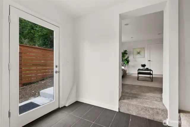 Side door entrance.
