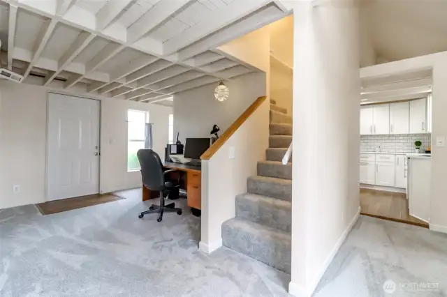Office or living room nook off the kitchen