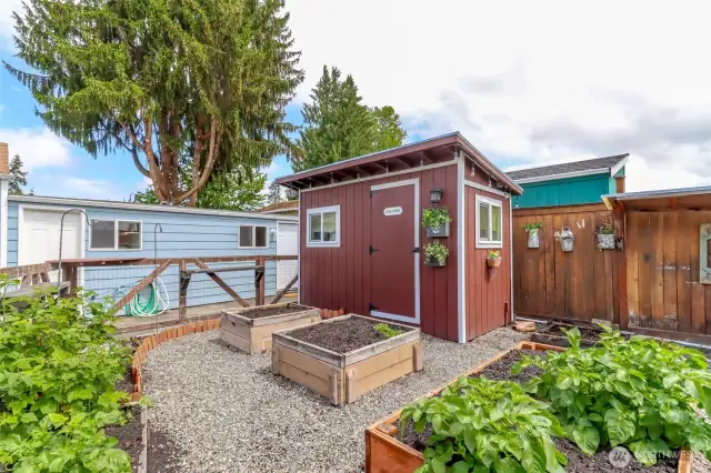 Garden shed and fully enclosed garden space