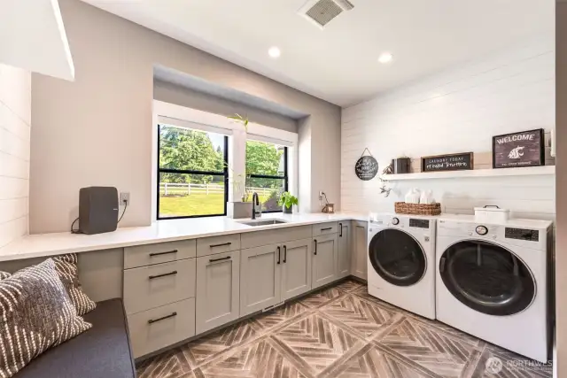 Real large laundry & utility room.