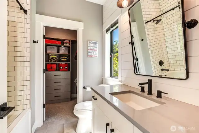 Bedroom 2 has this ensuite bathroom, makes it private & convenient.