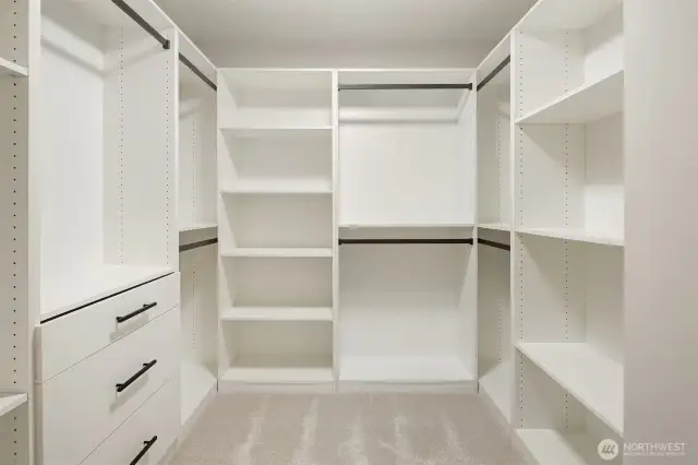 Generous walk-in closet for effortless organization.