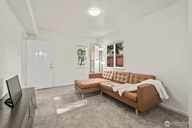 2 of 8 bedrooms each with on suit bathroom. Each with keyed entry.  This room currently sent up like a lounge.