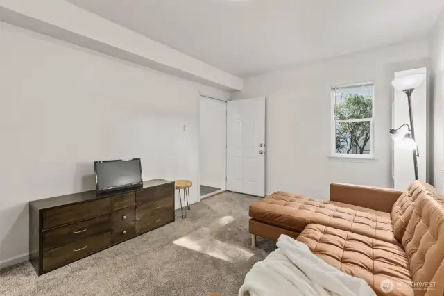 2 of 8 bedrooms each with on suit bathroom. Each with keyed entry.  This room currently sent up like a lounge.