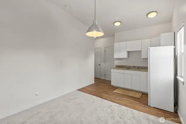 3 of 8 bedrooms each with on suit bathroom. Each with keyed entry.  This room has upgraded kitchenette and studio style living room/bedroom.
