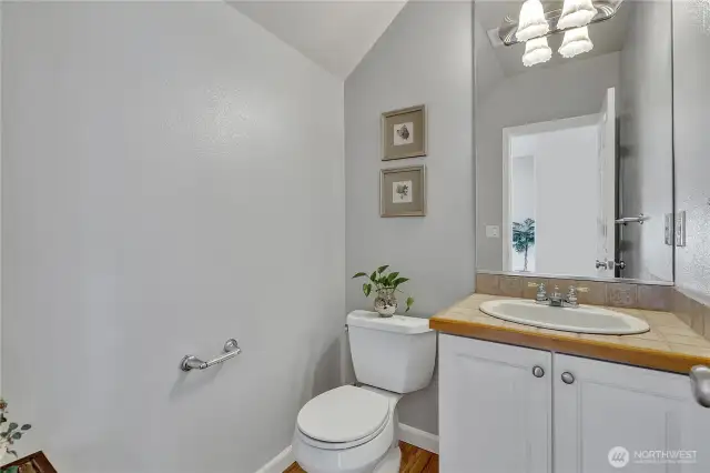 The half bath on the main floor.