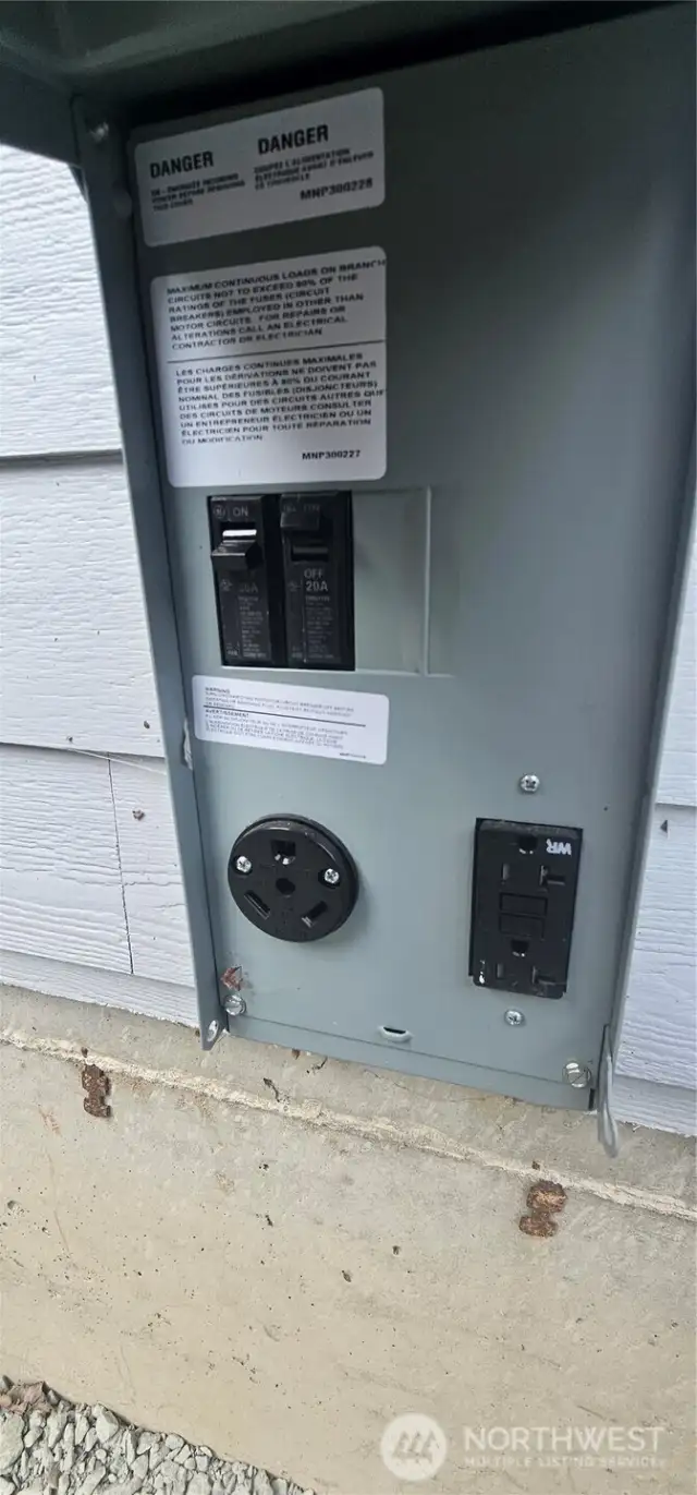 RV power and extra electric car plug near