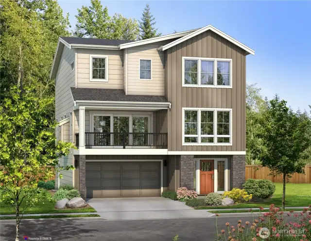Exterior Rendering of the Crystal Home Plan