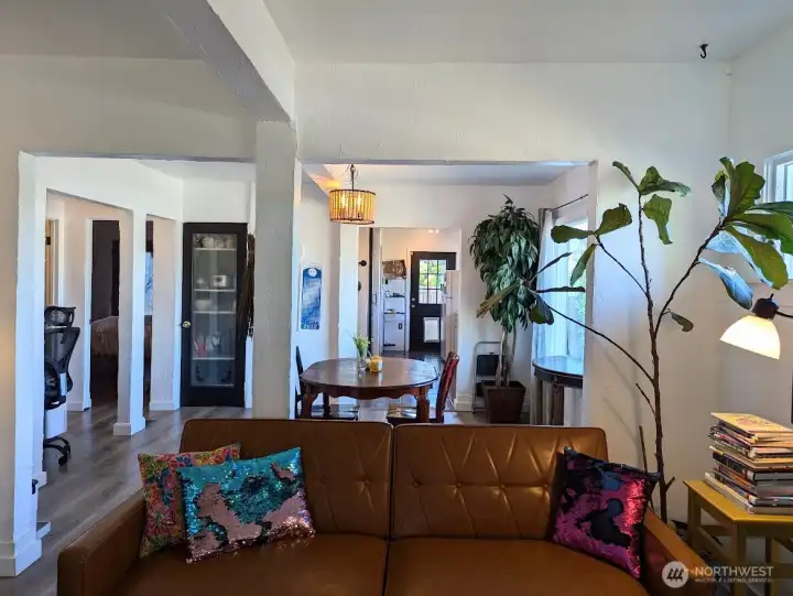 Living room thru to kitchen. Open concept