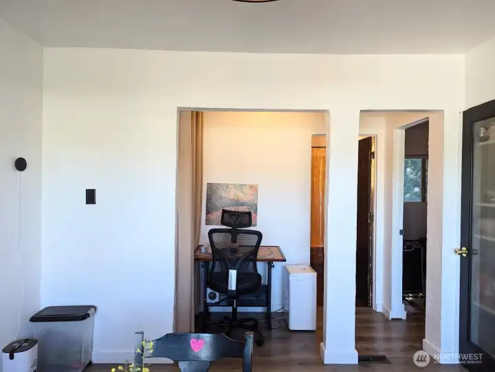 Great space for office area. Closet to the left for additional storage.