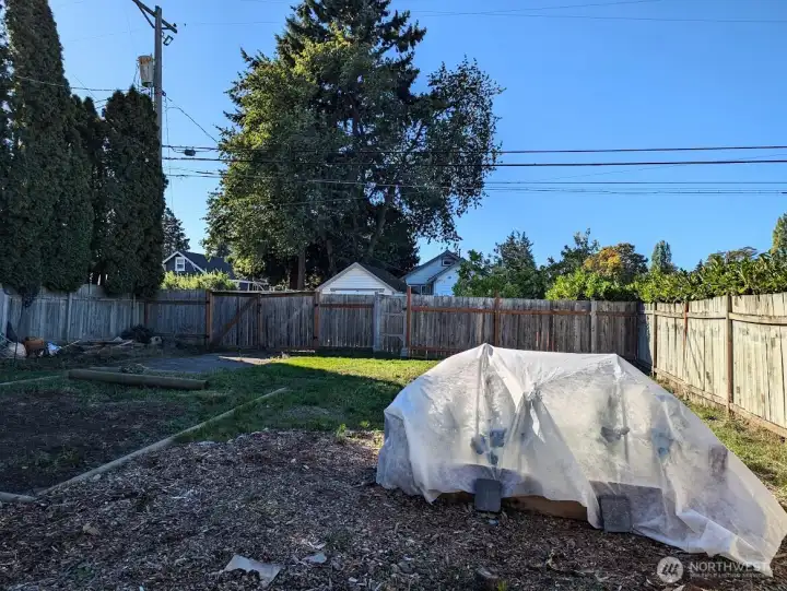 Garden is currently covered.