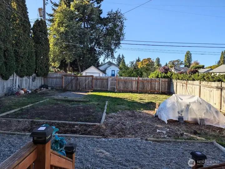 Plenty of space for raised beds.