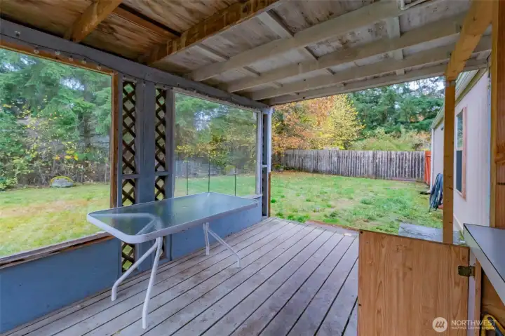 Covered Back Deck
