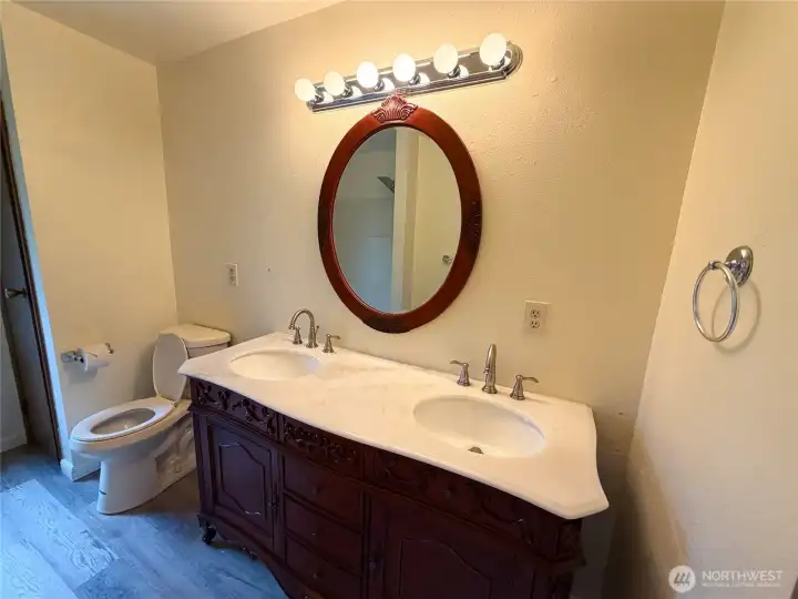 Updated Bathroom With Double sink