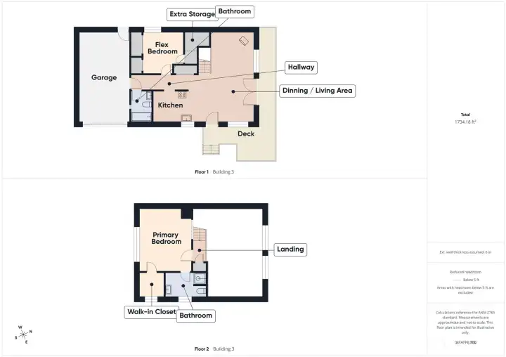 2 STORY GUEST HOUSE - FLOOR PLAN