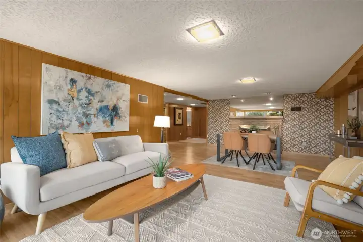 Another view of the rec room with the sliding glass doors behind you.