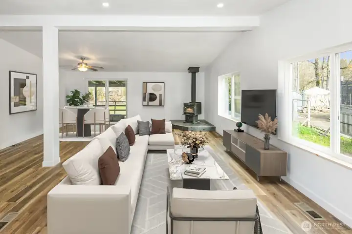 Living room *Virtually staged*