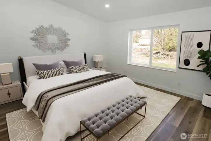 Primary bedroom *Virtually staged*