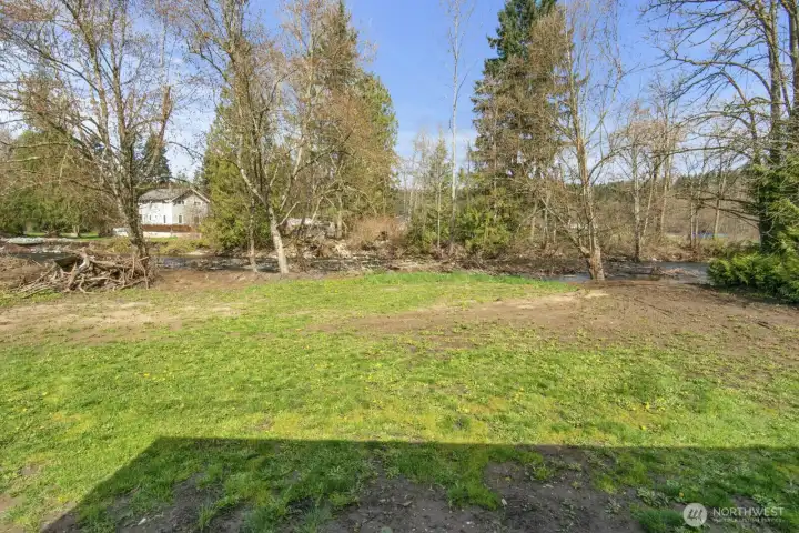 View of the creek from the back deck