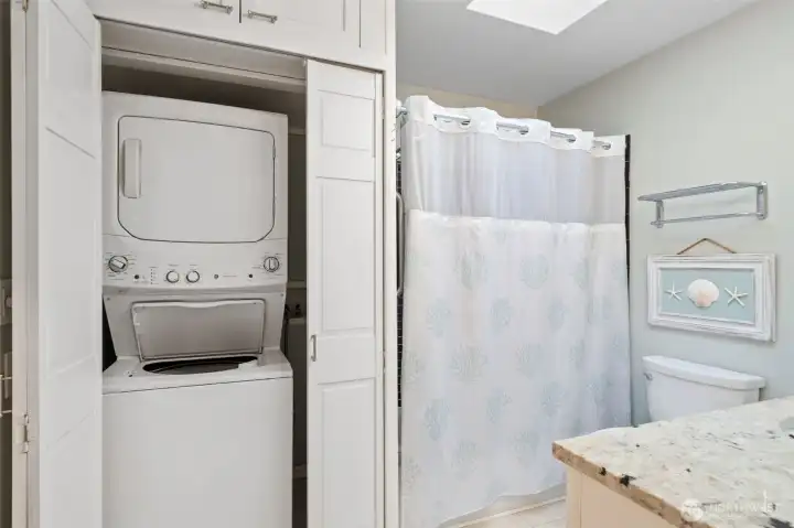 Laundry in main bathroom