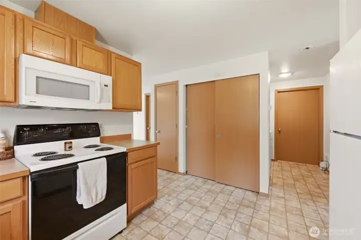 Off of the kitchen pantry and additional storage