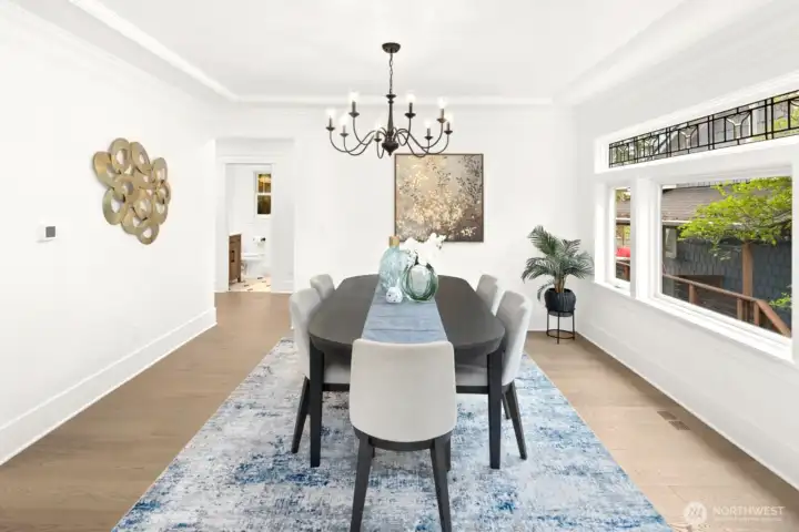 Bright formal dining are