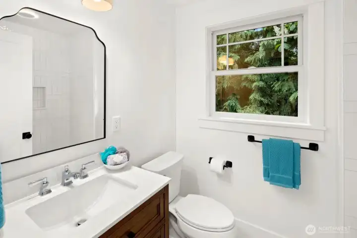 main level three quarter bath with shower
