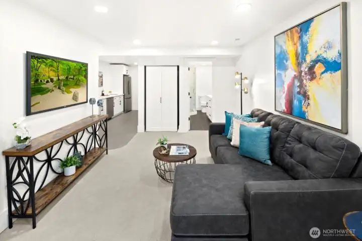 High ceilings and lots of space downstairs