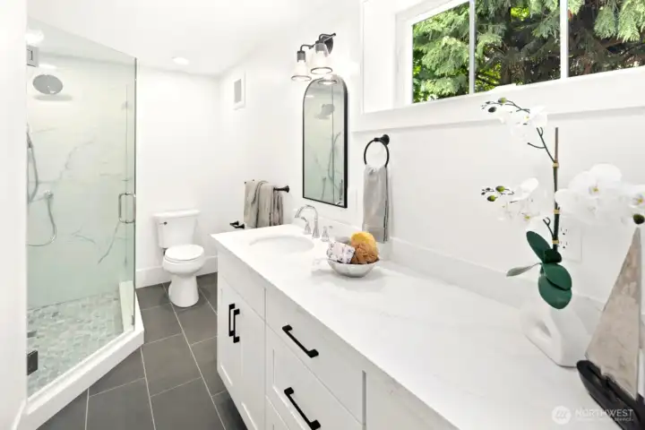 Huge lower level bathroom!