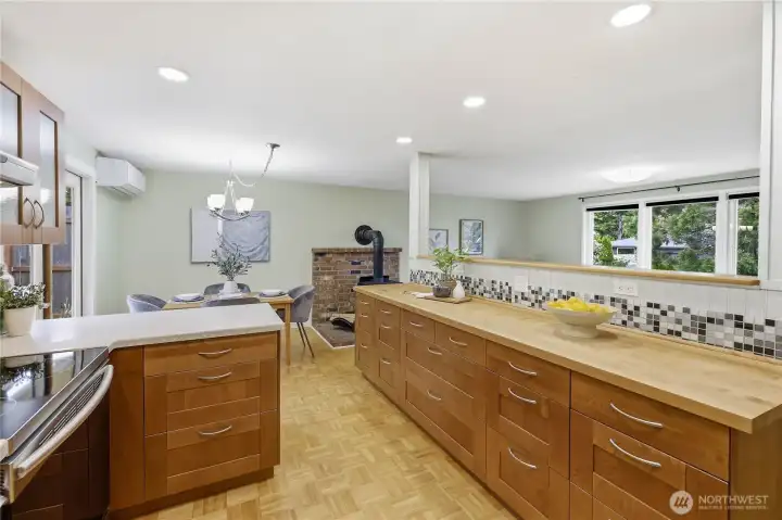 You will love all the drawers and counter space in this run