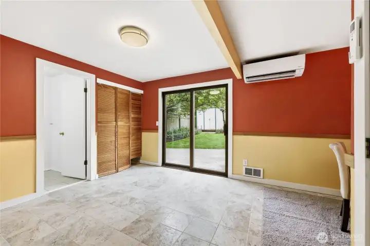 Lots of space and a mini-split downstairs too.