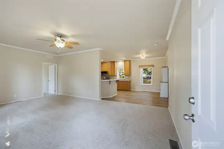 Walking in the Front Door. NEW CARPET!